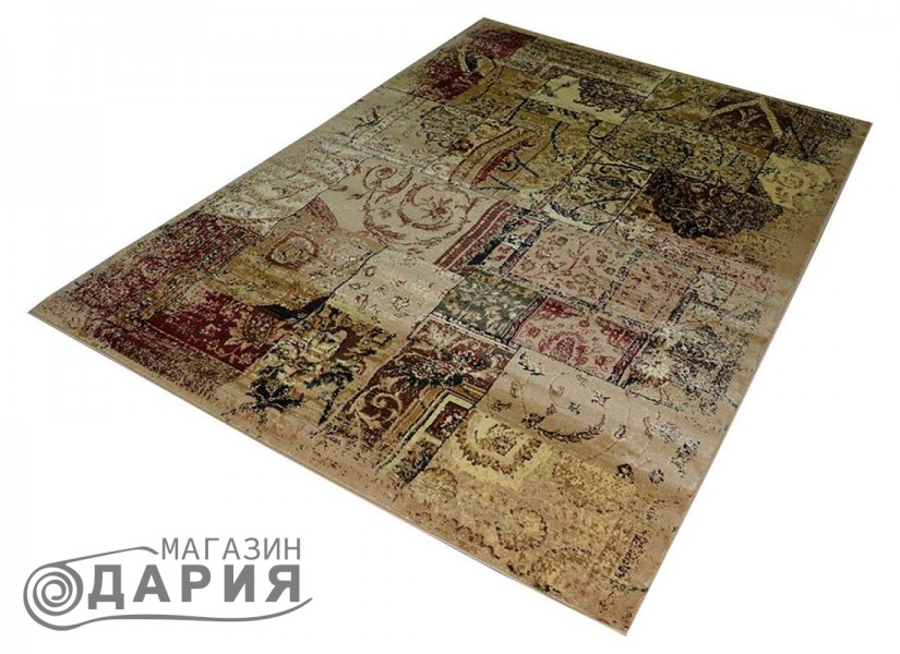 Тъкан персийски килим Blue stones 3675_beige