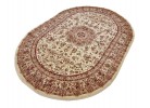Тъкан персийски килим Blue stones 2538 cream елипса