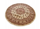 Тъкан персийски килим Blue stones 2538 cream кръг