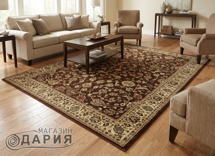Тъкан персийски килим Blue stones 2723_brown