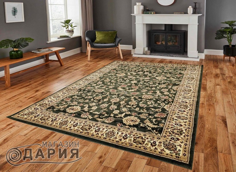 Тъкан персийски килим Blue stones 2723_green