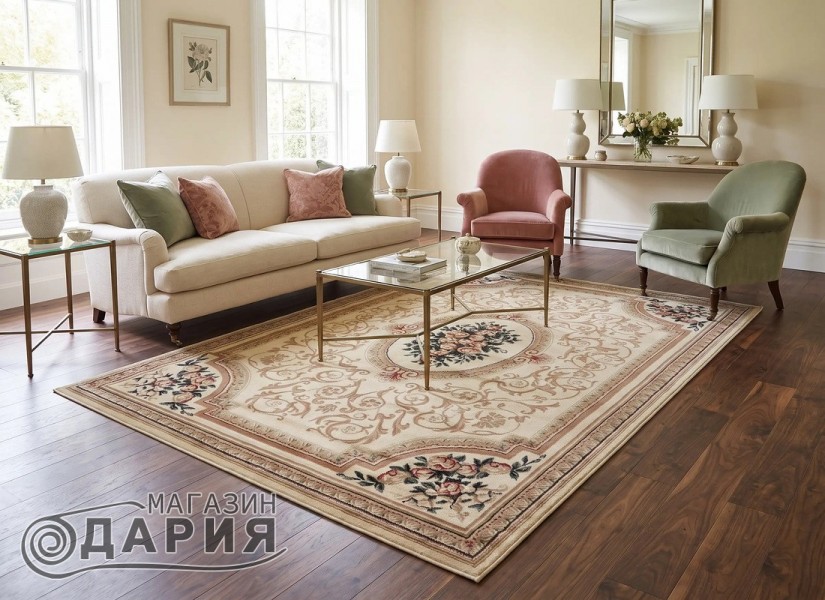 Тъкан персийски килим Blue stones 5261_CREAM