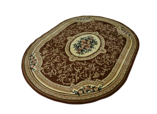 Тъкан персийски килим Blue stones 5261 brown елипса
