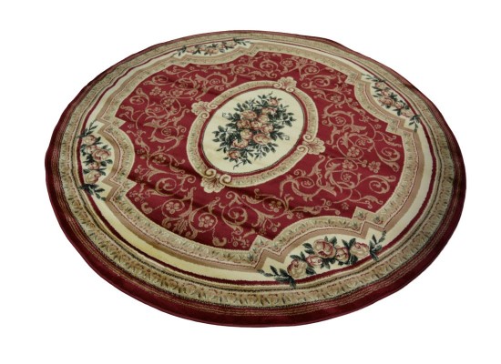 Тъкан персийски килим Blue stones 5261_red кръг