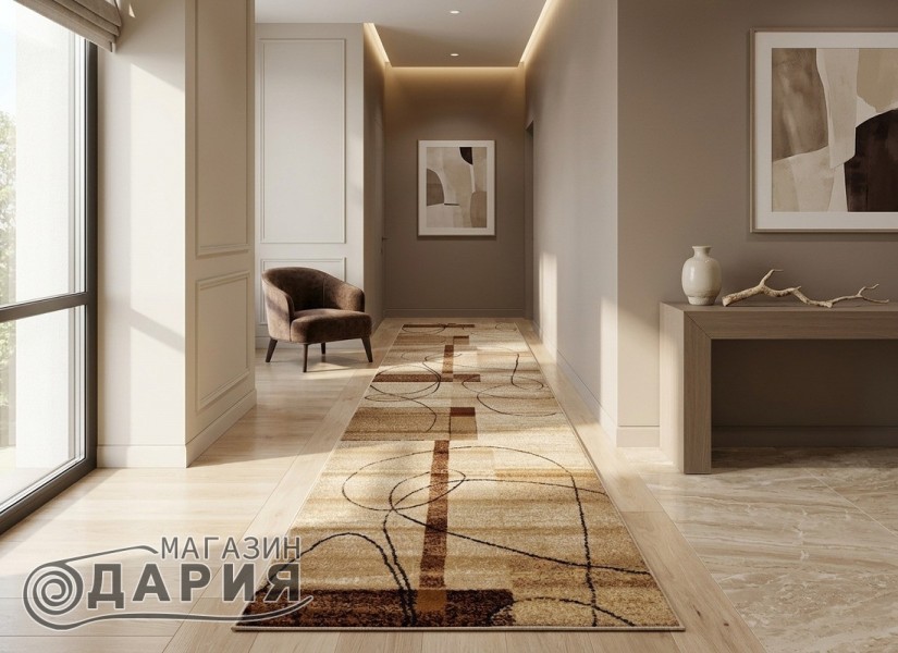 Тъкана персийска пътека Blue stones 3578 beige