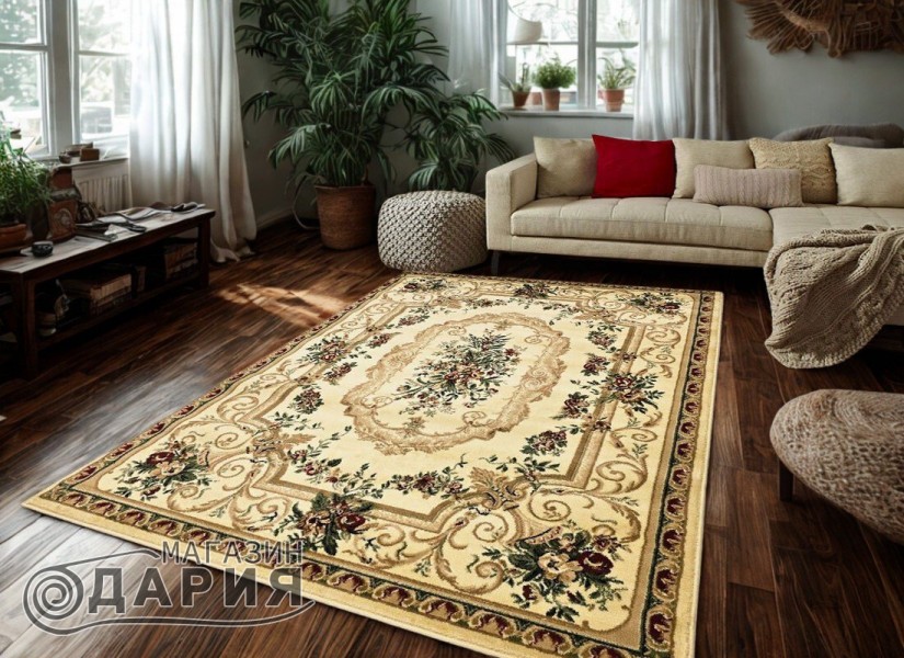 Тъкан персийски килим Blue stones 1798 cream