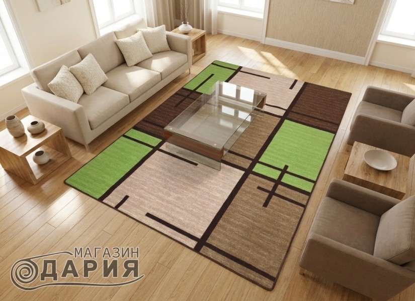Мокетен килим ERIKA 8010 beige/green
