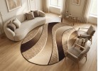 Мокетен килим ERIKA 8012 brown елипса
