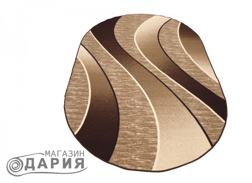 Мокетен килим ERIKA 8012 brown елипса