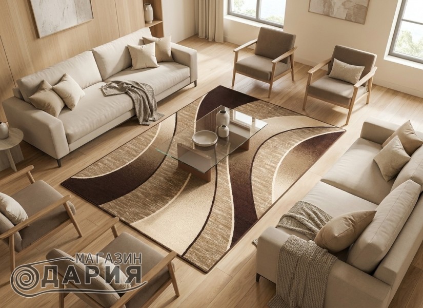 Мокетен килим ERIKA 8012 brown