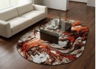 Мокетен килим ERIKA 8033 beige/orange елипса