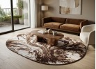 Мокетен килим ERIKA 8033 brown елипса