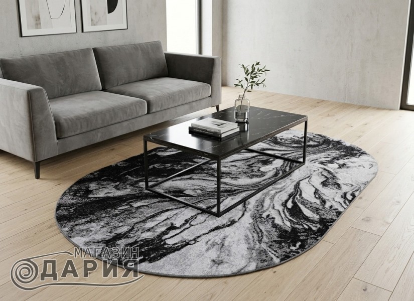 Мокетен килим ERIKA 8033 grey елипса