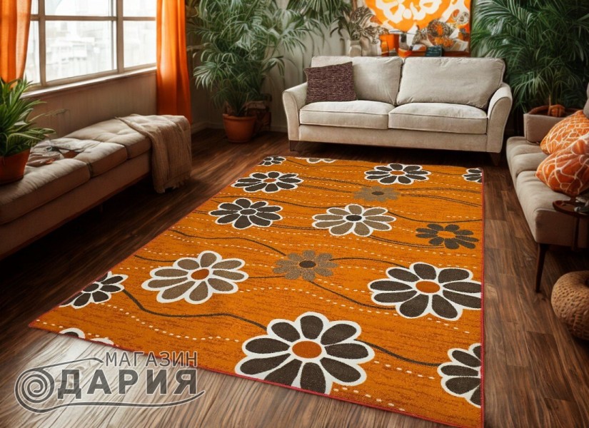 Мокетен килим ERIKA 8042 orange
