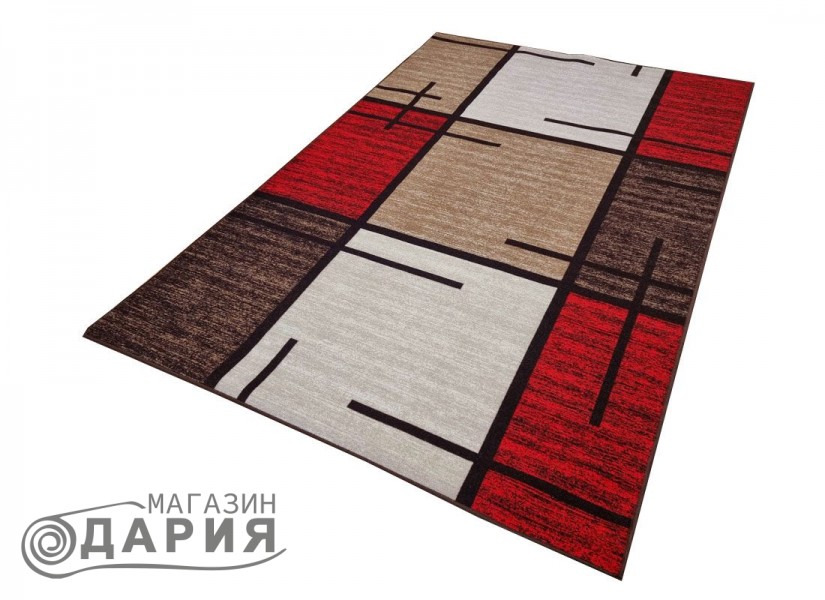 Мокетен килим ERIKA 8010 beige/red