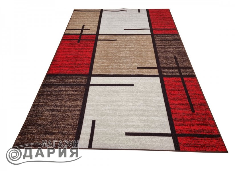 Мокетен килим ERIKA 8010 beige/red
