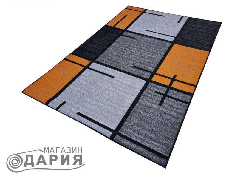 Мокетен килим ERIKA 8010 grey/orange