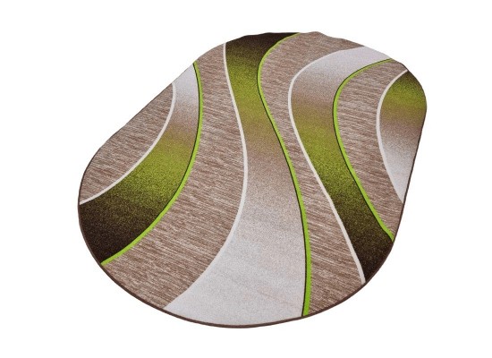 Мокетен килим ERIKA 8012 beige/green елипса