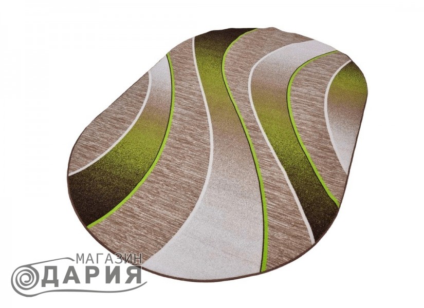 Мокетен килим ERIKA 8012 beige/green елипса