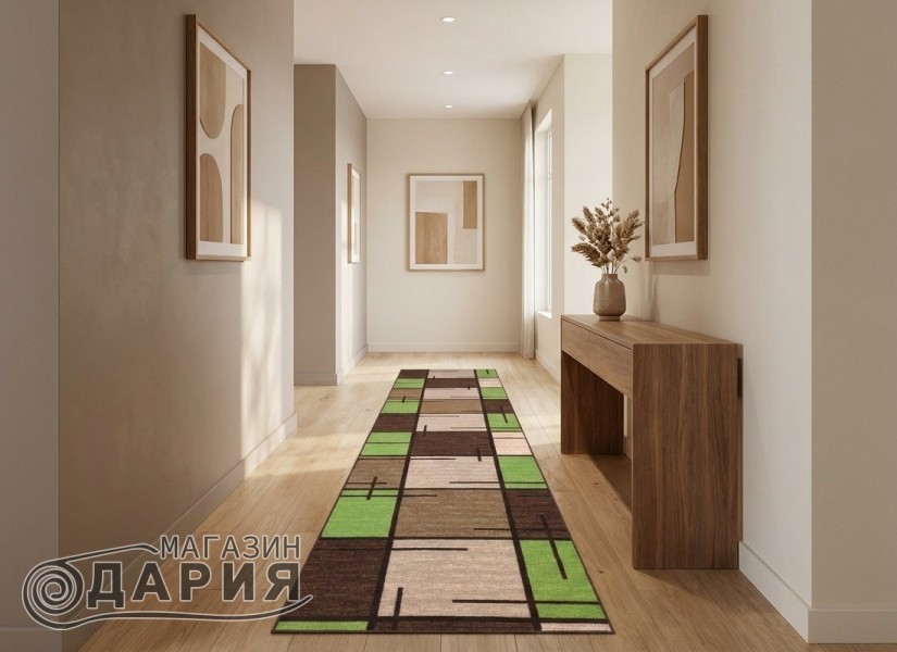 Мокетена пътека ERIKA 8010 beige/green