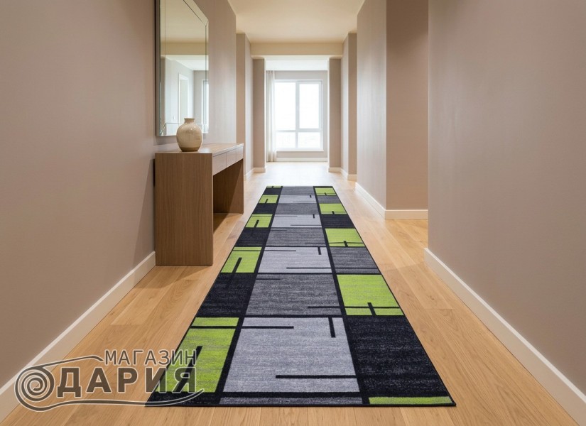 Мокетена пътека ERIKA 8010 grey/green