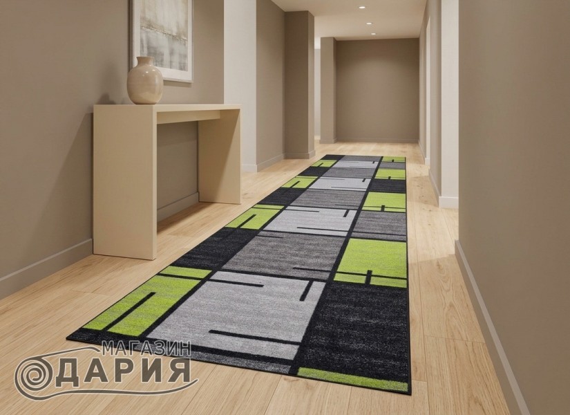 Мокетена пътека ERIKA 8010 grey/green