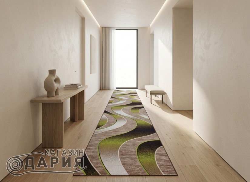 Мокетена пътека ERIKA 8012 beige/green