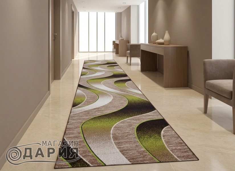 Мокетена пътека ERIKA 8012 beige/green