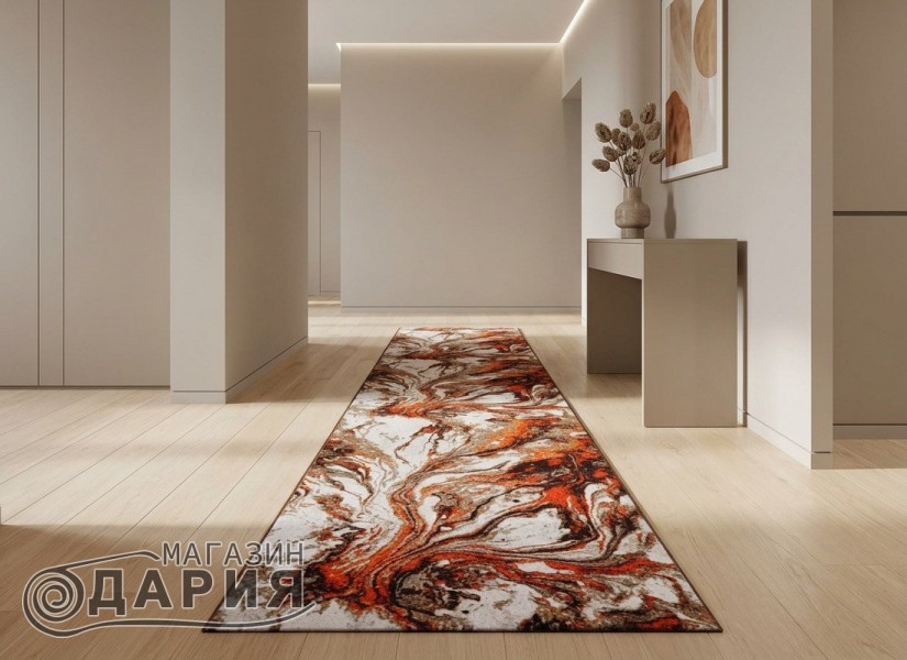 Мокетена пътека ERIKA 8033 beige/orange