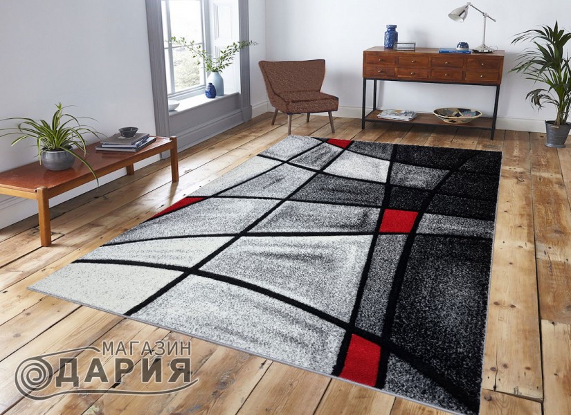 Тъкан килим GRACIA 723 white/grey