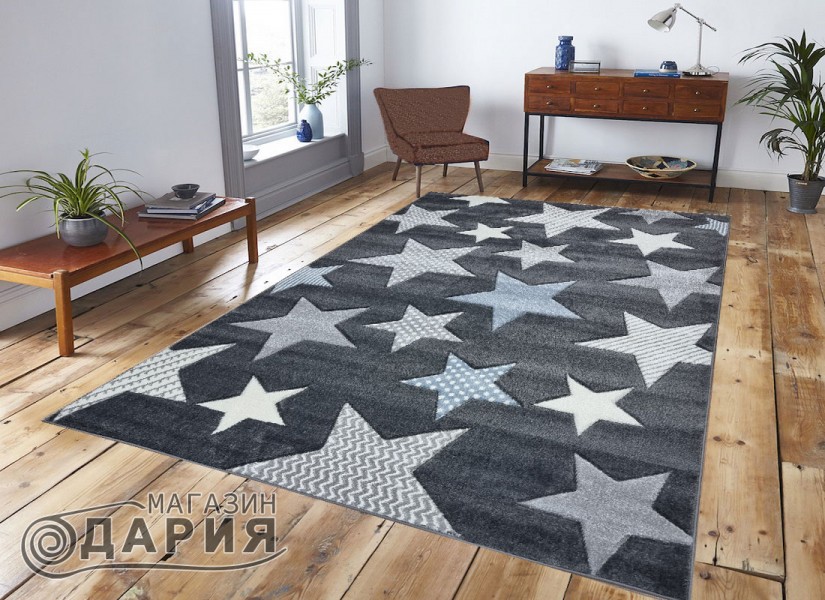 Тъкан килим GRACIA 742 grey/blue
