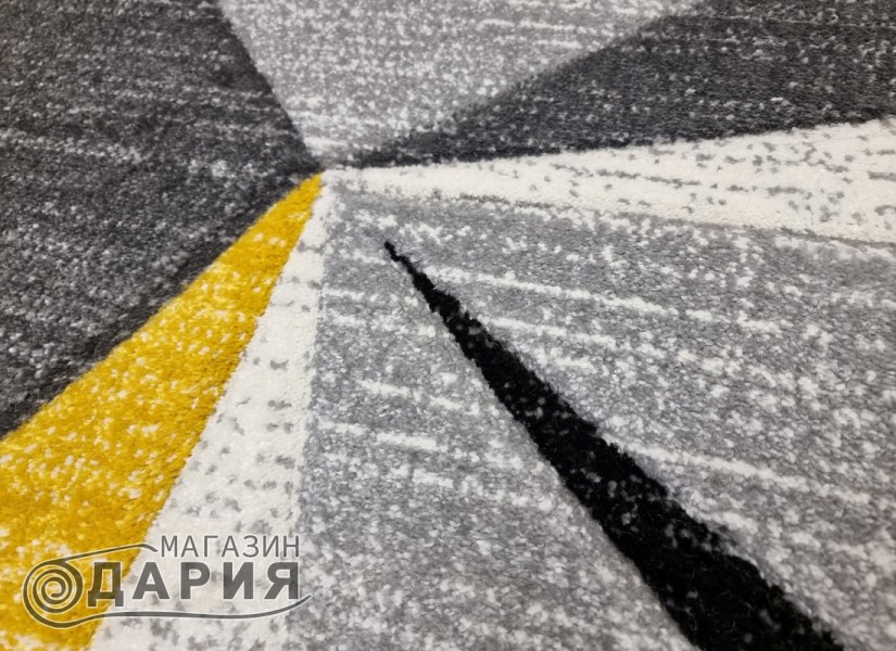 Тъкан килим GRACIA 743 grey/yellow