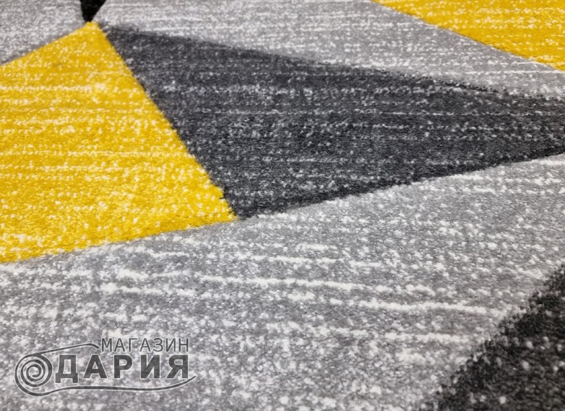 Тъкан килим GRACIA 743 grey/yellow