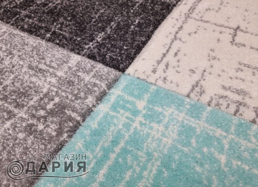 Тъкан килим GRACIA 744 grey/mint