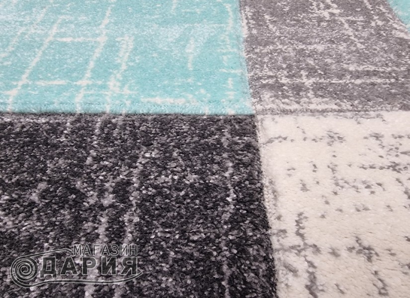 Тъкан килим GRACIA 744 grey/mint