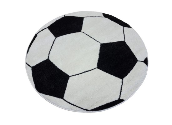 Тъкан килим MAGNOLIA 141 white/black КРЪГ