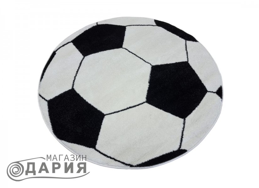 Тъкан килим MAGNOLIA 141 white/black КРЪГ