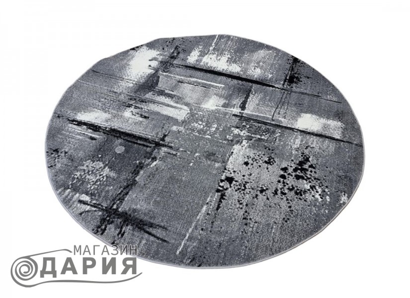 Тъкан килим MAGNOLIA 195 l.grey кръг