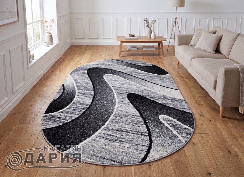 Тъкан килим MAGNOLIA 388 l.grey елипса