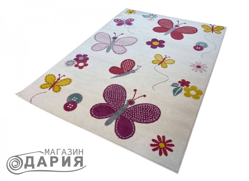 Тъкан килим MAGNOLIA 450 white/lila
