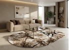 Тъкан килим MAGNOLIA 563 cream/brown елипса