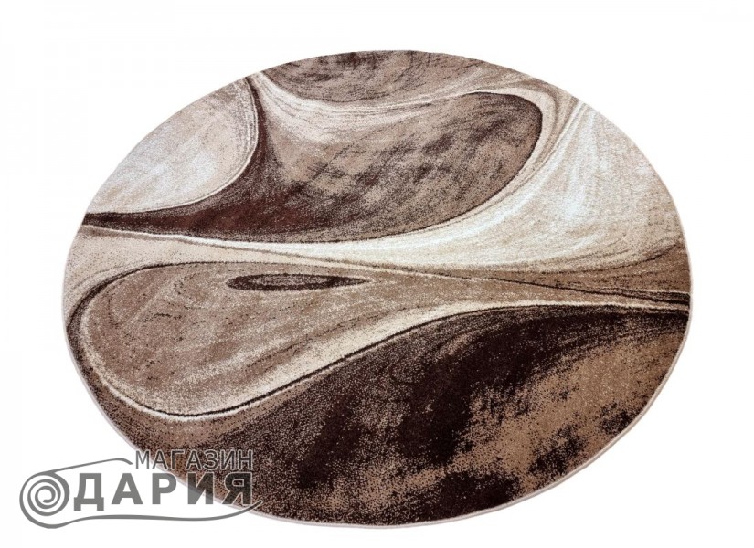 Тъкан килим MAGNOLIA 097 d.beige/beige кръг