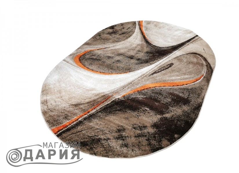 Тъкан килим MAGNOLIA 097 d.beige/orange елипса
