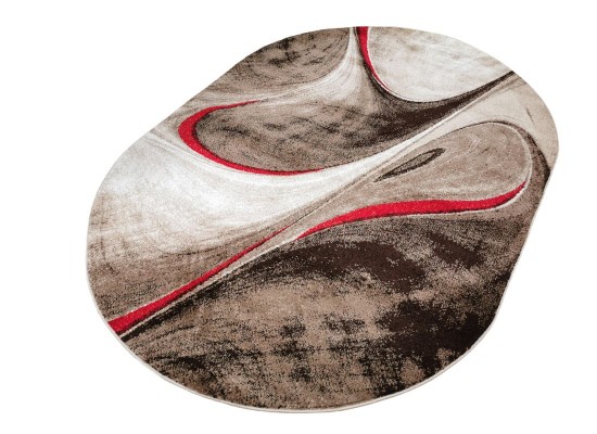 Тъкан килим MAGNOLIA 097 d.beige/red елипса