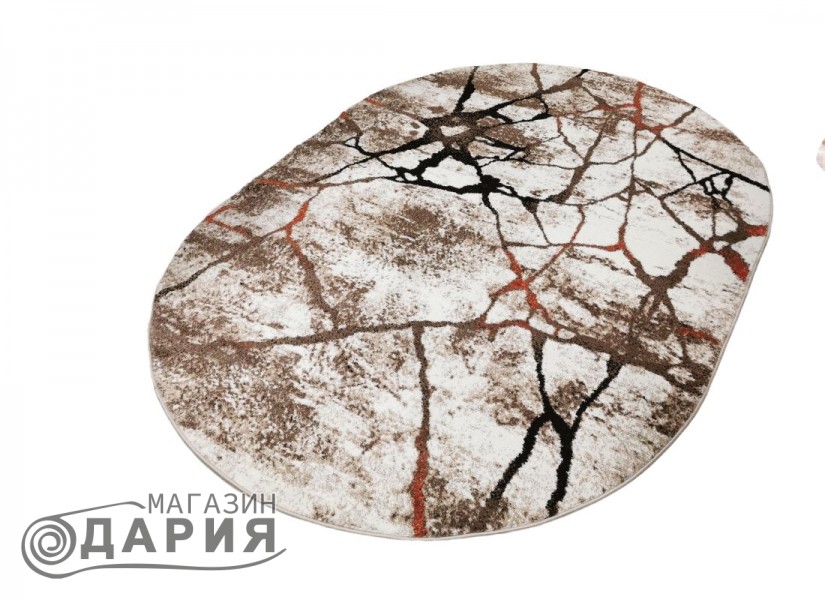 Тъкан килим MAGNOLIA 563 cream/orange елипса