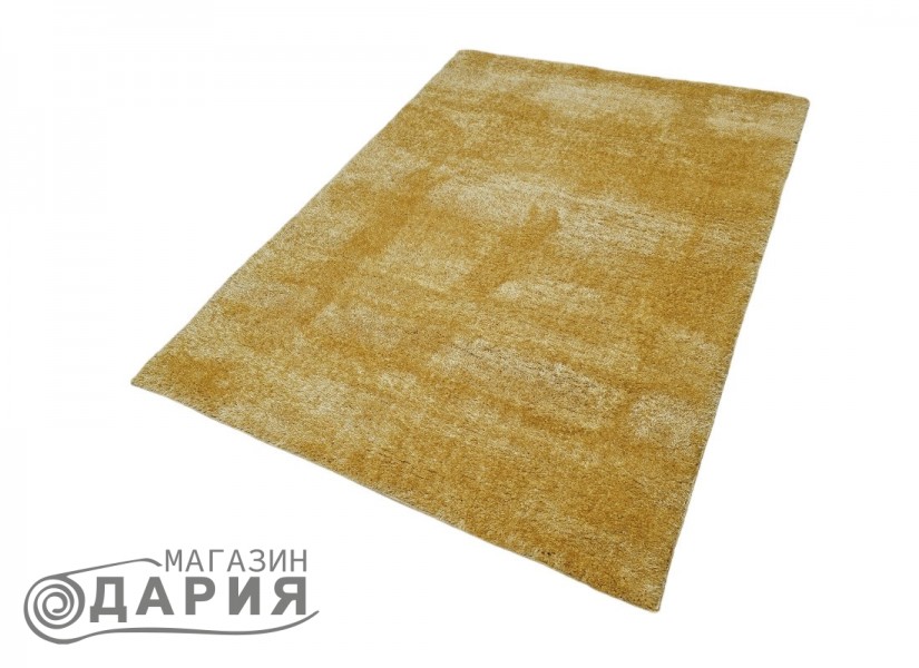 Тъкан килим 3D SHAGGY GRANDE yellow КРЪГ