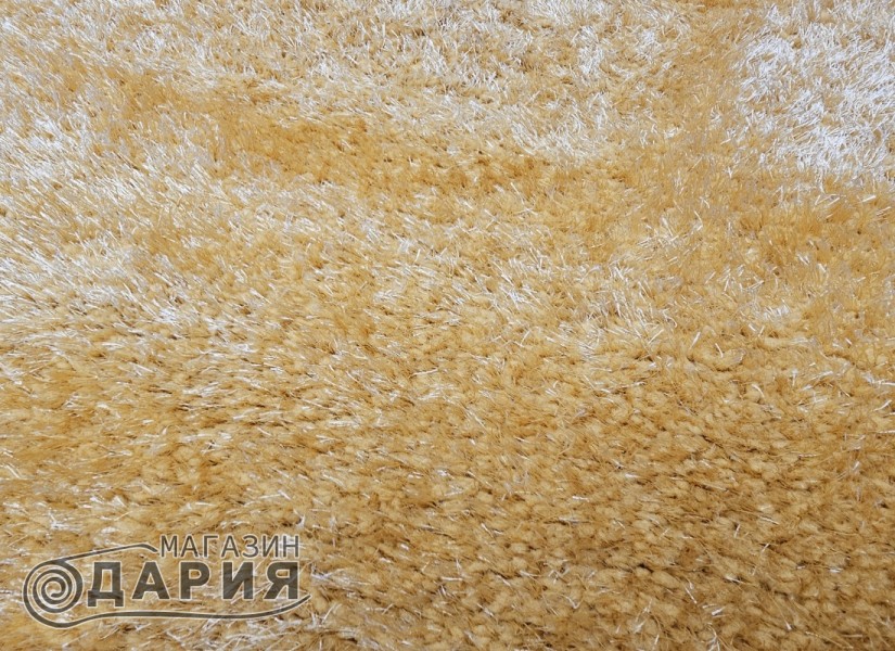 Тъкан килим 3D SHAGGY GRANDE yellow КРЪГ