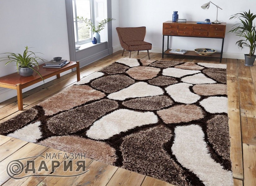 Тъкан килим 3D SHAGGY GRANDE 468 brown