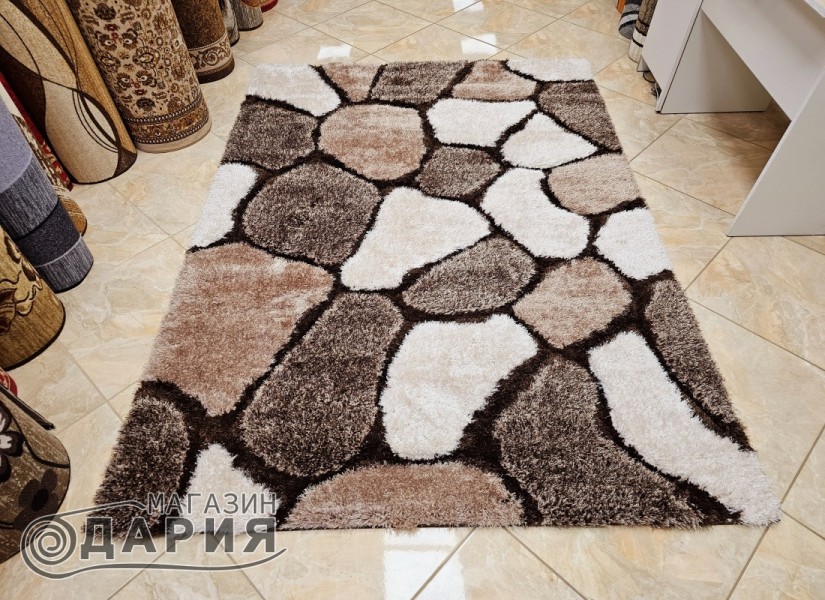 Тъкан килим 3D SHAGGY GRANDE 468 brown