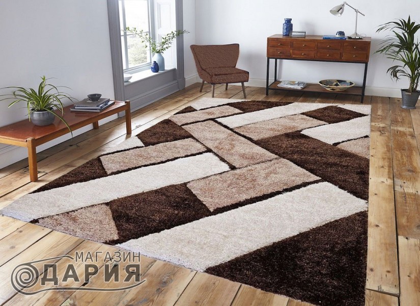 Тъкан килим 3D SHAGGY GRANDE 720 brown